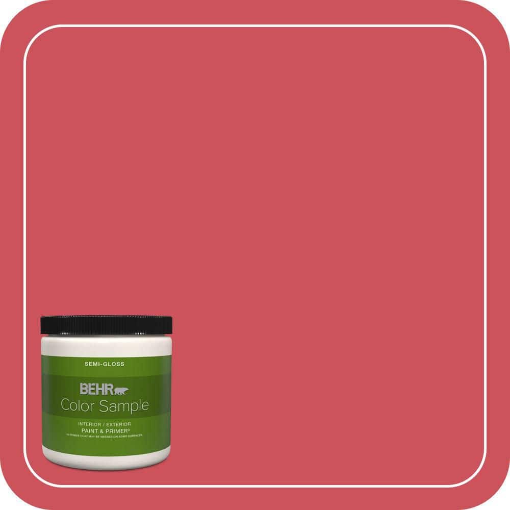 BEHR PREMIUM PLUS 8 oz. #T15-14 Super Hero Semi-Gloss Interior/Exterior Paint & Primer Color Sample