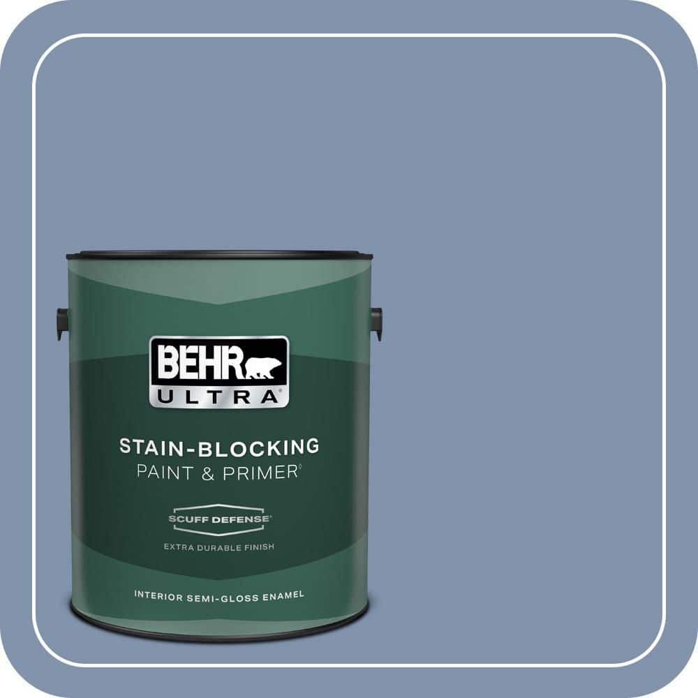 BEHR ULTRA 1 gal. #T16-13 Stratus Extra Durable Semi-Gloss Enamel Interior Paint & Primer