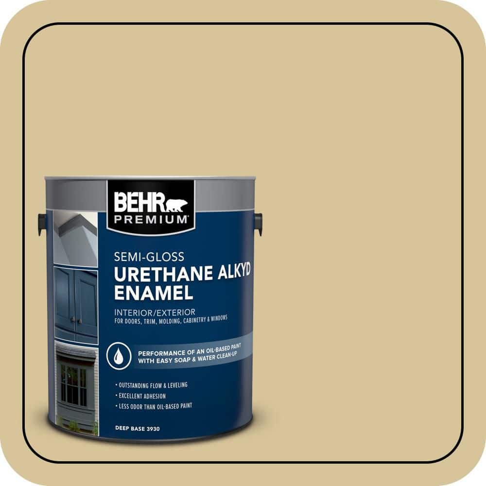 BEHR PREMIUM 1 gal. Home Decorators Collection #HDC-NT-02 White Oak Urethane Alkyd Semi-Gloss Enamel Interior/Exterior Paint