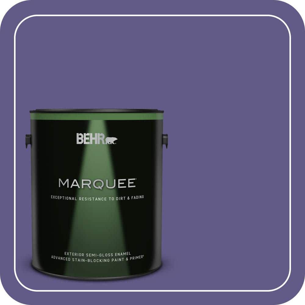 BEHR MARQUEE 1 gal. #S-G-640 Purple Balloon Semi-Gloss Enamel Exterior Paint & Primer