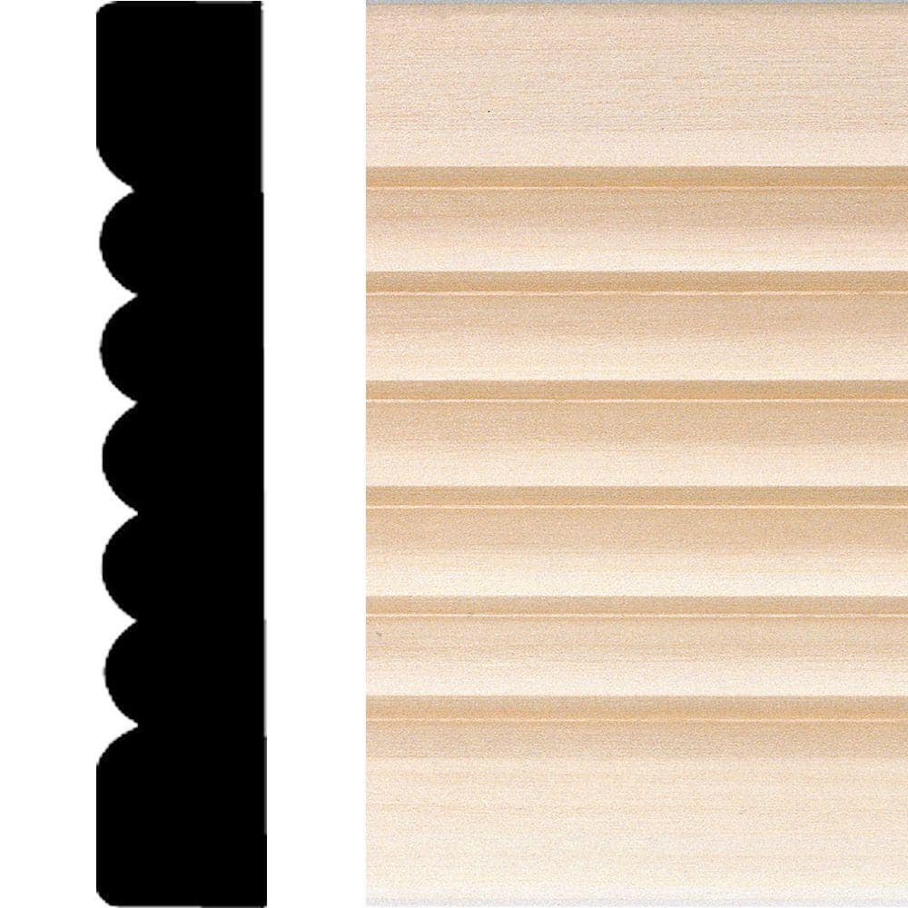 HOUSE OF FARA 737 - 3/4 in x 4 in. x 7 ft. Basswood Wood Ribbed Flute Casing Moulding (1)