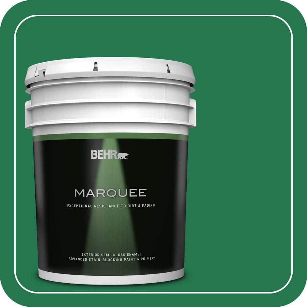 BEHR MARQUEE 5 gal. #460B-7 Pine Grove Semi-Gloss Enamel Exterior Paint & Primer