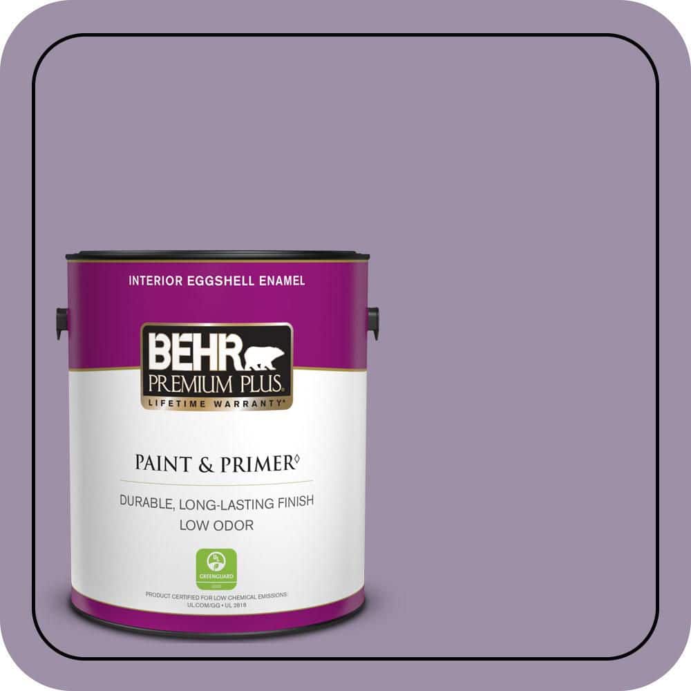 BEHR PREMIUM PLUS 1 gal. #S100-4 Ancestry Violet Eggshell Enamel Low Odor Interior Paint & Primer