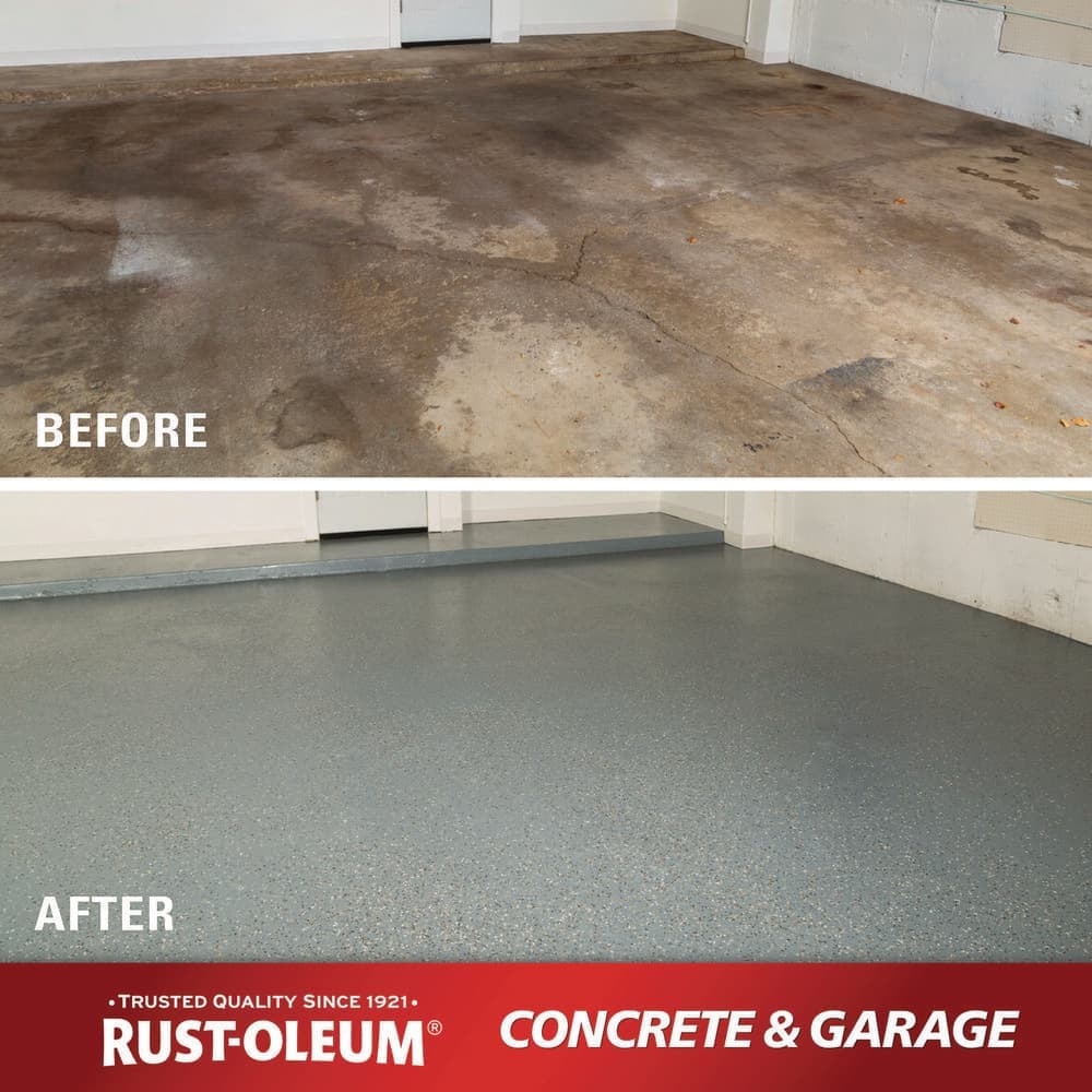 Rust-Oleum Satin 1-Part Epoxy Concrete Floor Interior/Exterior Paint (3)