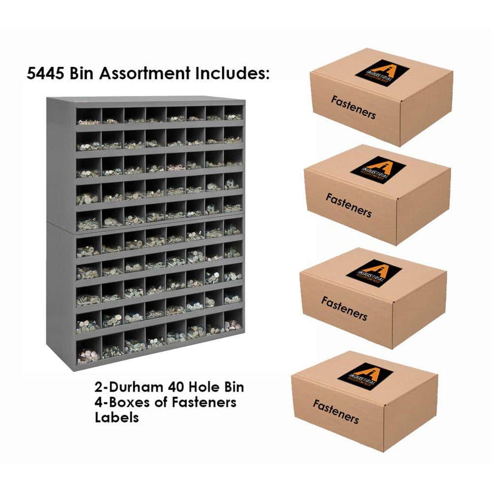 TITAN INDUSTRIAL SUPPLY 5445 Piece Grade 5 Coarse Thread Nut and Bolt Kit with Storage (2)