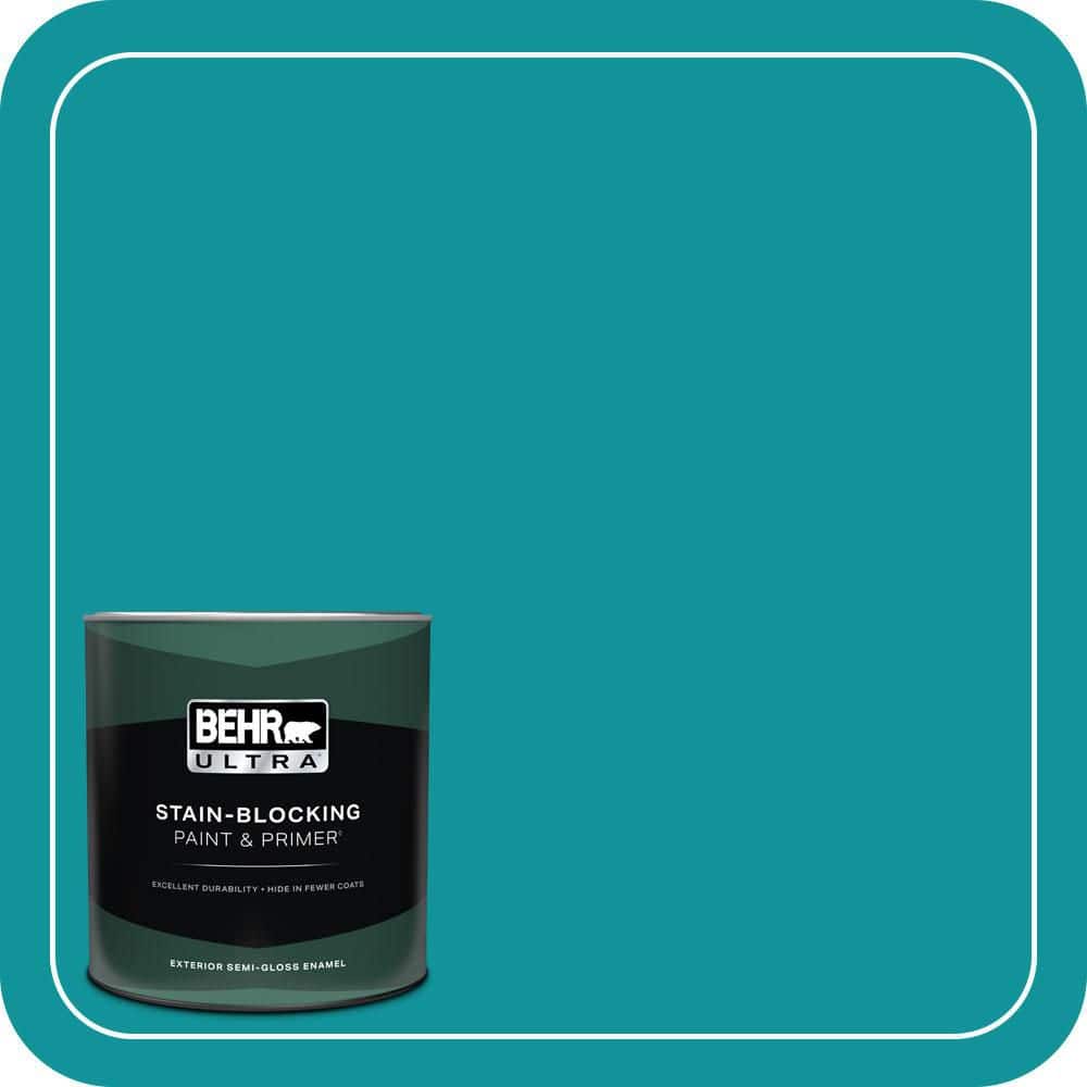BEHR ULTRA 1 qt. #500B-6 Peacock Feather Semi-Gloss Enamel Exterior Paint & Primer