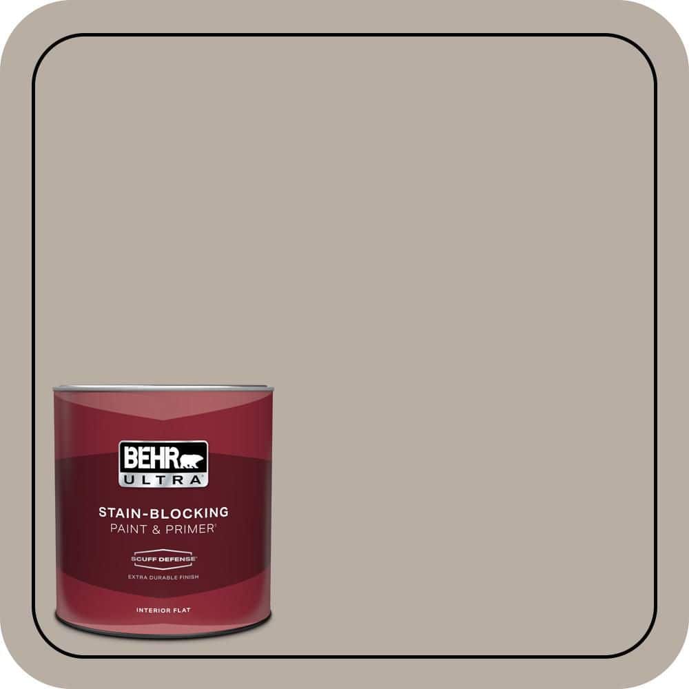 BEHR ULTRA 1 qt. #T18-08 Off The Grid Extra Durable Flat Interior Paint & Primer