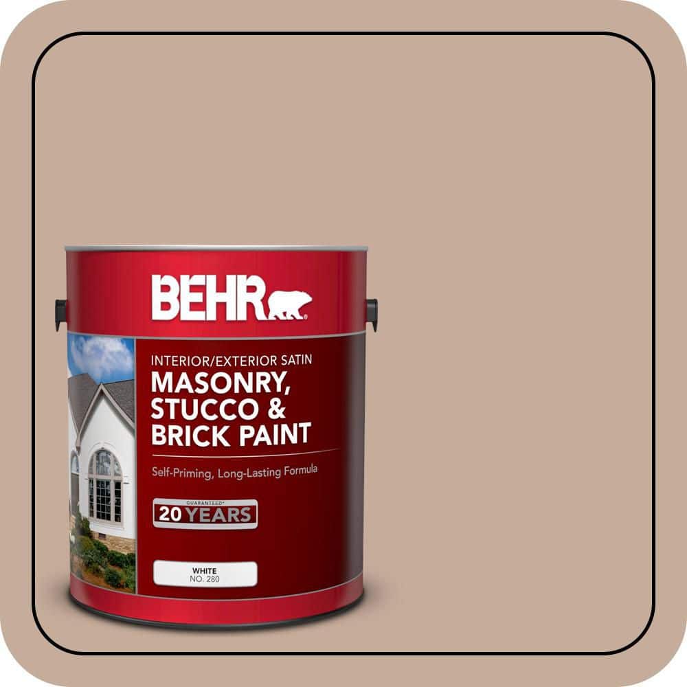 BEHR 1 gal. #ECC-57-1 California Stucco Satin Interior/Exterior Masonry, Stucco and Brick Paint
