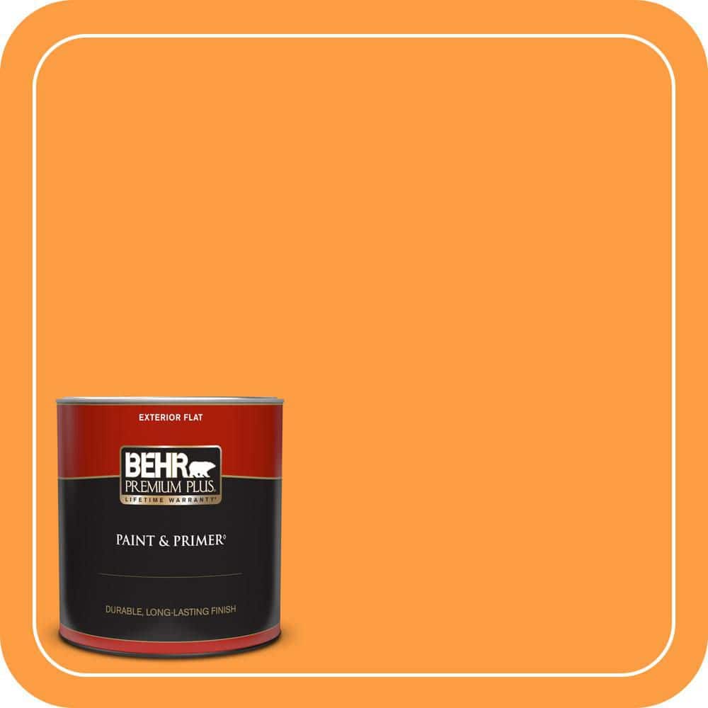 BEHR PREMIUM PLUS 1 qt. #P240-6 Exotic Blossom Flat Exterior Paint & Primer