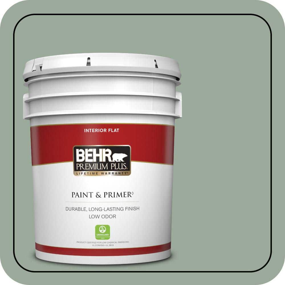 BEHR PREMIUM PLUS 5 gal. #450F-4 Scotland Road Flat Low Odor Interior Paint & Primer