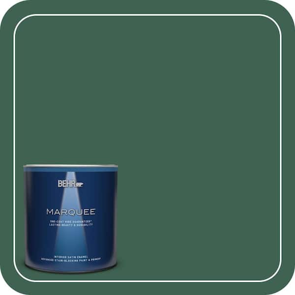 BEHR PREMIUM PLUS #M430-7 Green Agate Enamel Interior/Exterior Paint & Primer Color Sample (3)