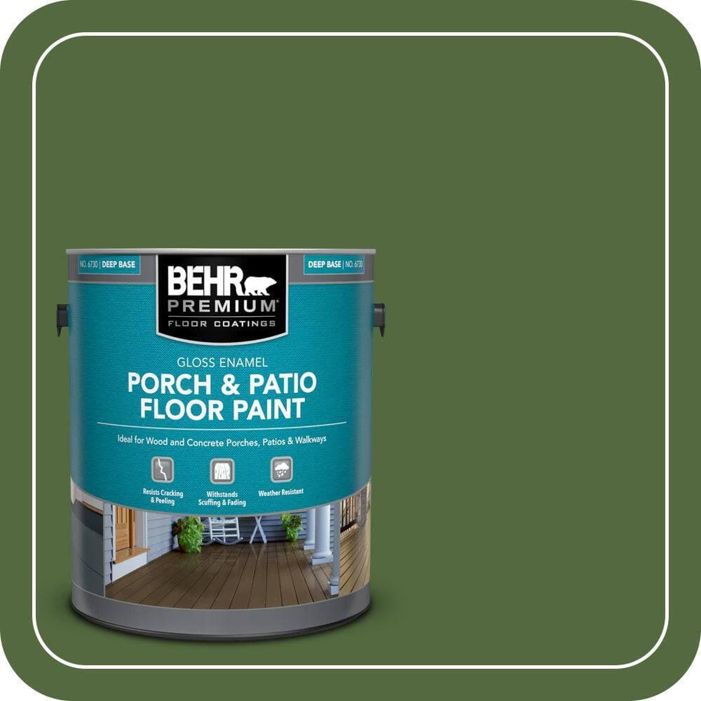 BEHR PREMIUM 1 gal. #M380-7 Alfalfa Extract Gloss Enamel Interior/Exterior Porch and Patio Floor Paint