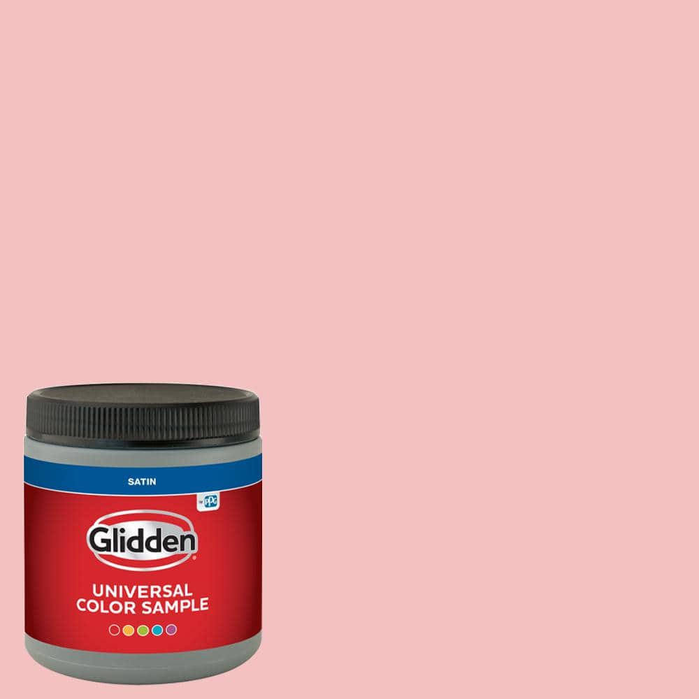 Glidden 8 oz. PPG1187-3 Silver Strawberry Satin Interior Paint Sample (1)