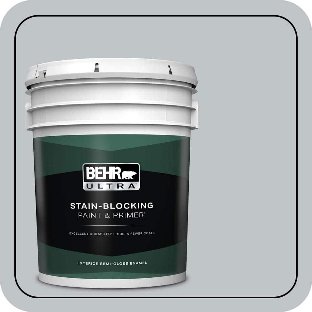 BEHR ULTRA 5 gal. #N510-2 Galactic Tint Semi-Gloss Enamel Exterior Paint & Primer