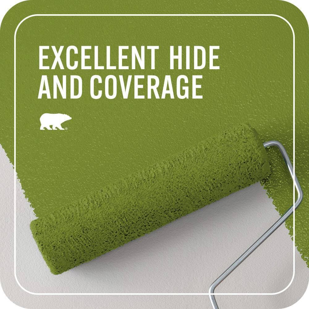 BEHR PREMIUM PLUS 1 qt. #P360-7 Sassy Grass Flat EcoMix Plant-Based Interior Paint & Primer (2)