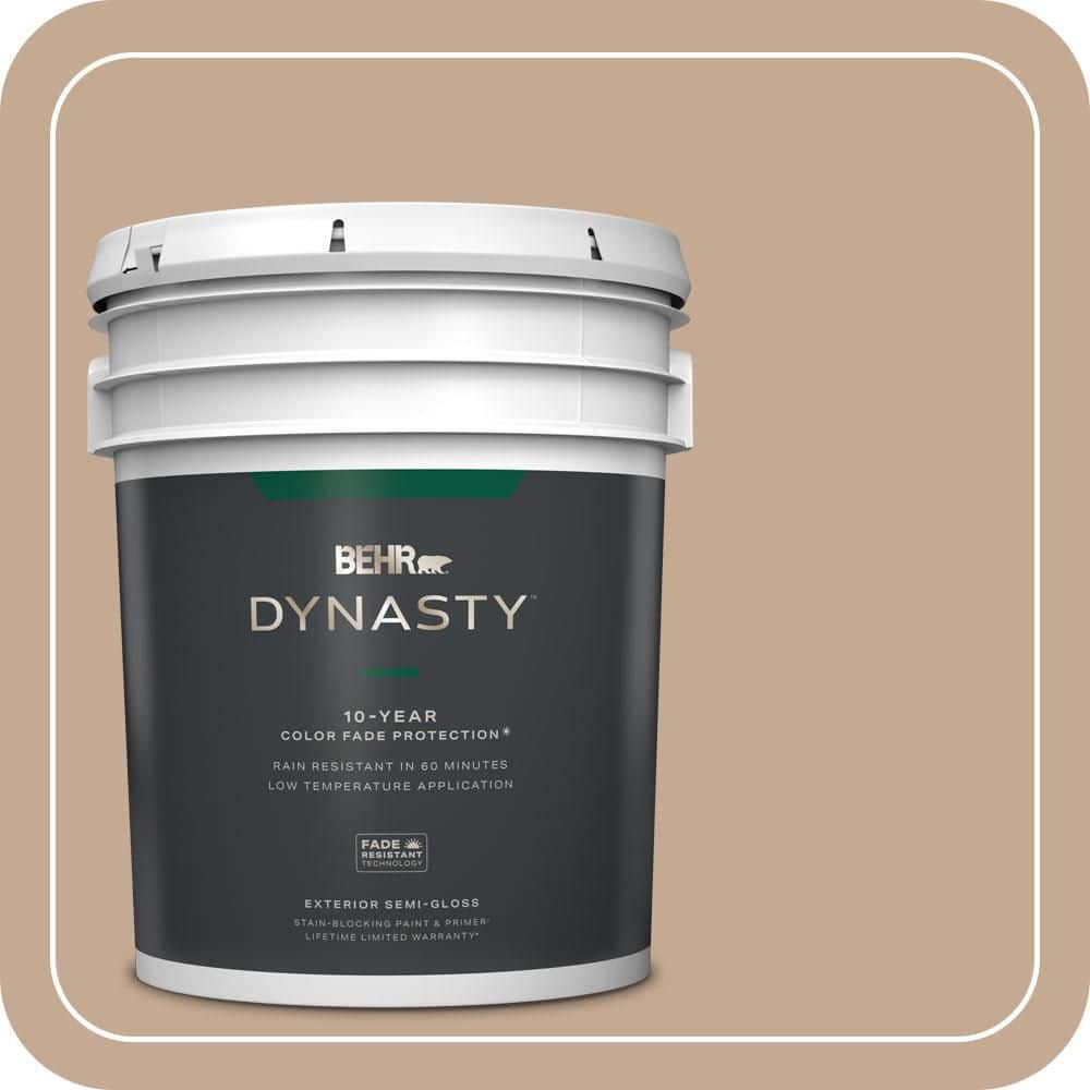 BEHR DYNASTY 5 gal. #MQ2-40 French Pastry Semi-Gloss Enamel Exterior Stain-Blocking Paint & Primer