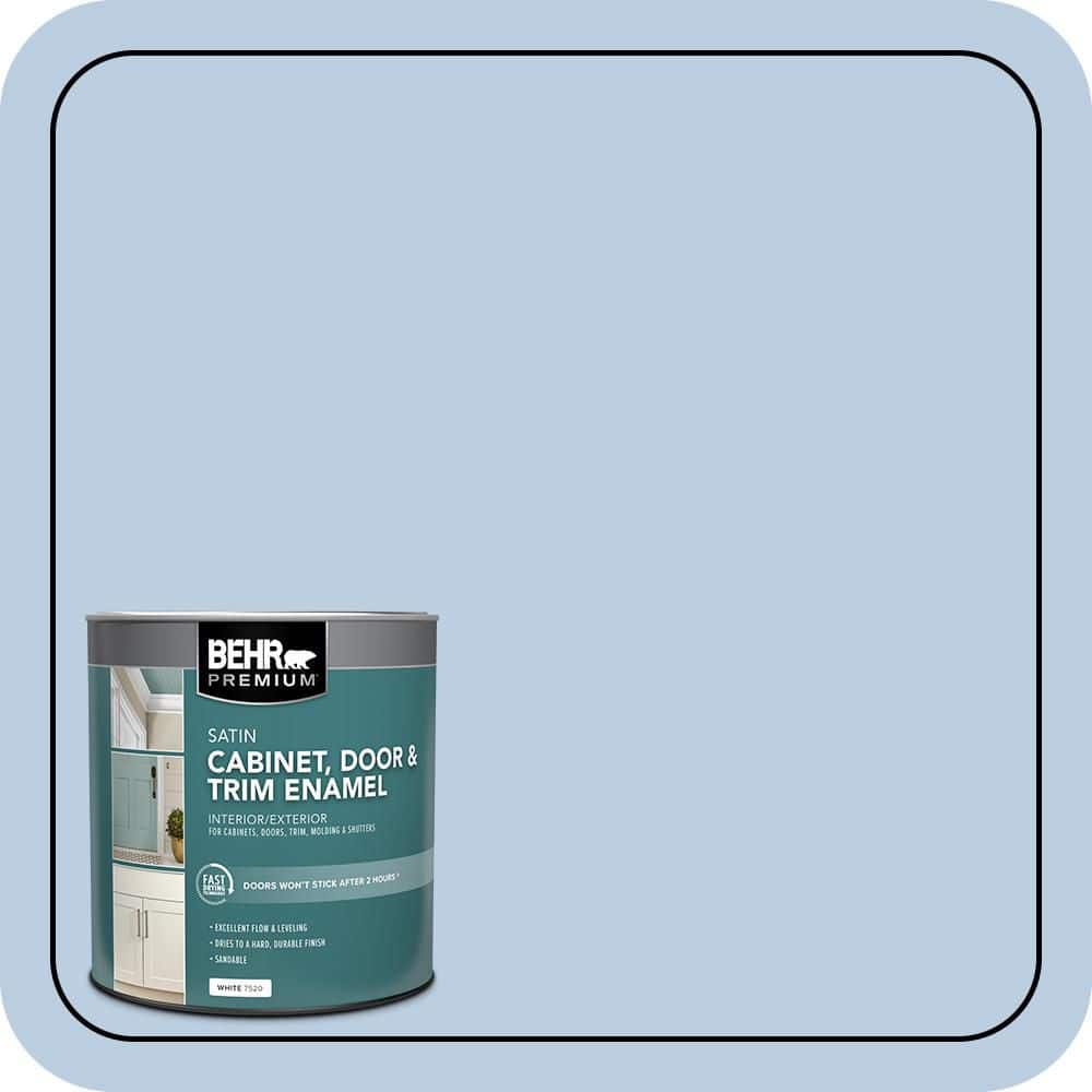 BEHR PREMIUM 1 qt. #M530-2 Skys The Limit Satin Enamel Interior/Exterior Cabinet, Door & Trim Paint (1)