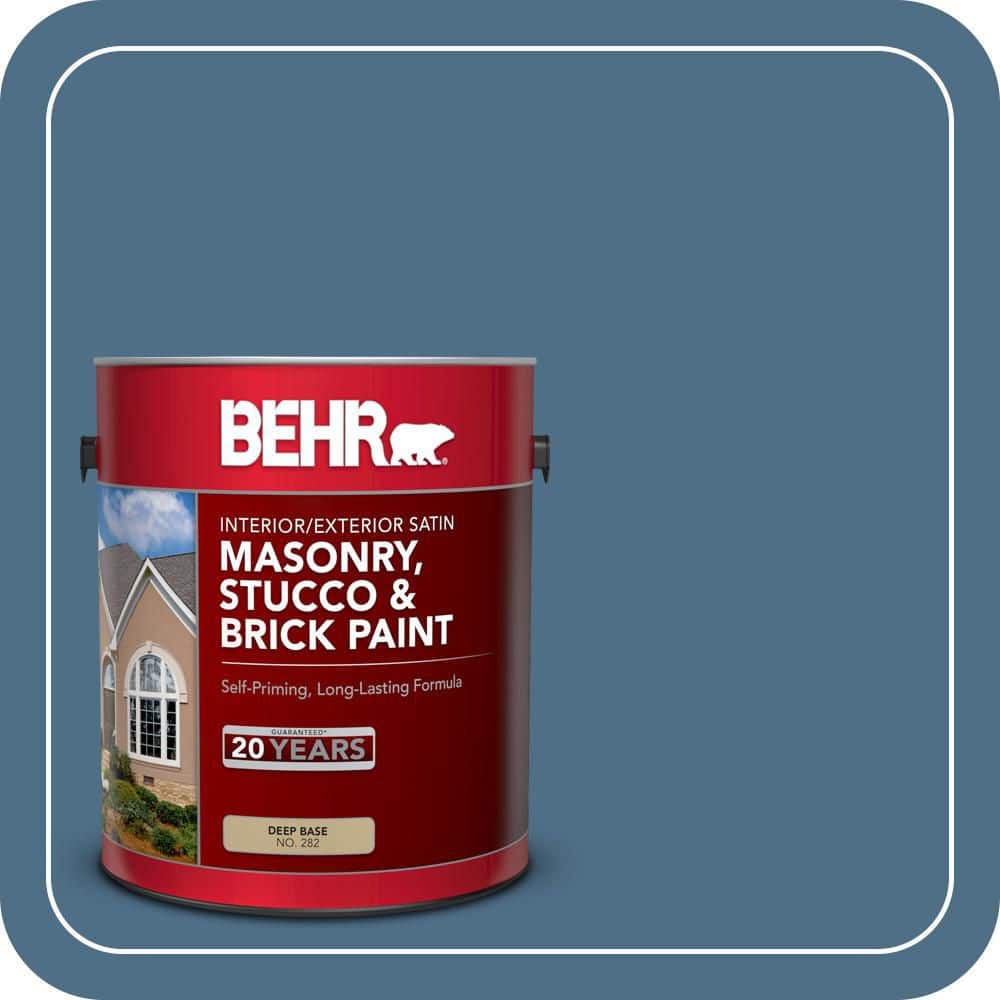 BEHR 1 gal. #S500-6 Shipyard Satin Interior/Exterior Masonry, Stucco and Brick Paint