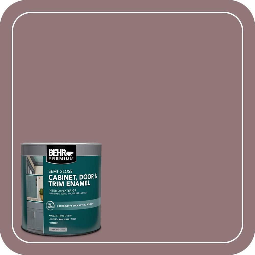 BEHR PREMIUM 1 qt. #N120-5 Plumville Semi-Gloss Enamel Interior/Exterior Cabinet, Door & Trim Paint