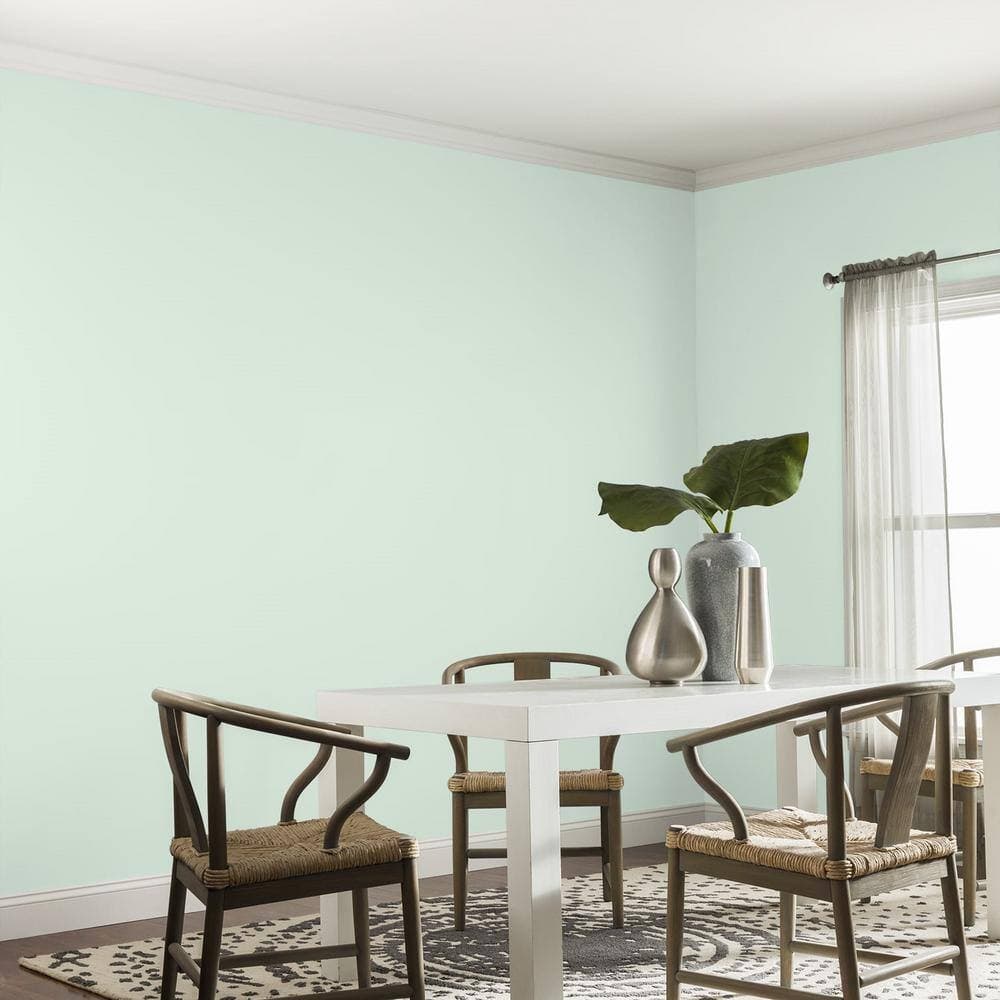 Glidden Premium 1 gal. PPG1226-1 Tint Of Green Eggshell Interior Latex Paint (4)