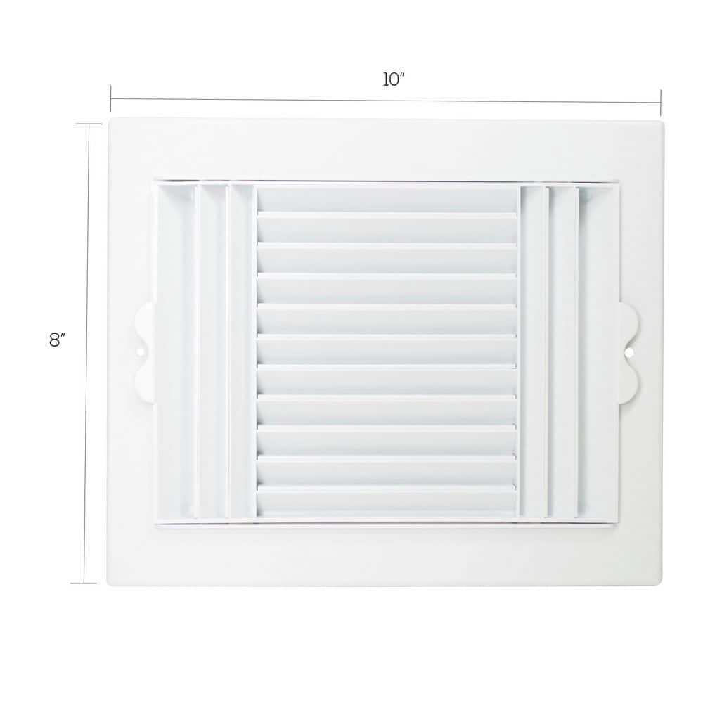 Everbilt 10 in. x 8 in. Plastic Ceiling Register 3-Way (4)