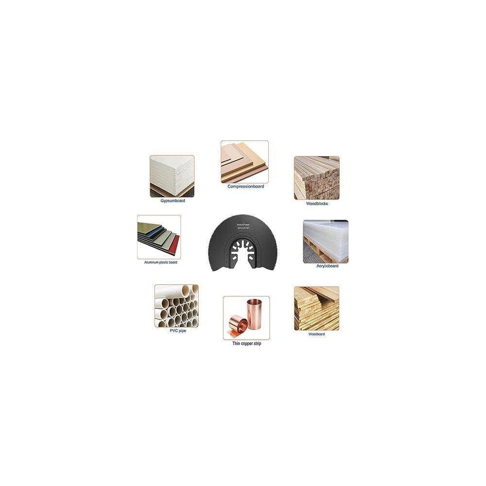 Unbranded Semi Circular Oscillating Saw Blades 3-1/2 in. for Wood Plastic Soft Metal Cutting Quick Release (7-Pack) (3)