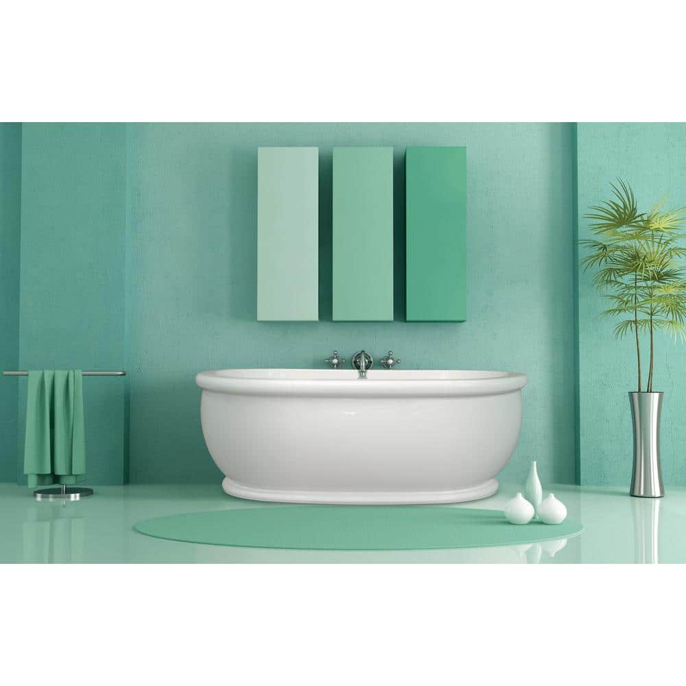 Hydro Systems Domingo 70 in. Acrylic Flatbottom Air Bath Bathtub in White (3)