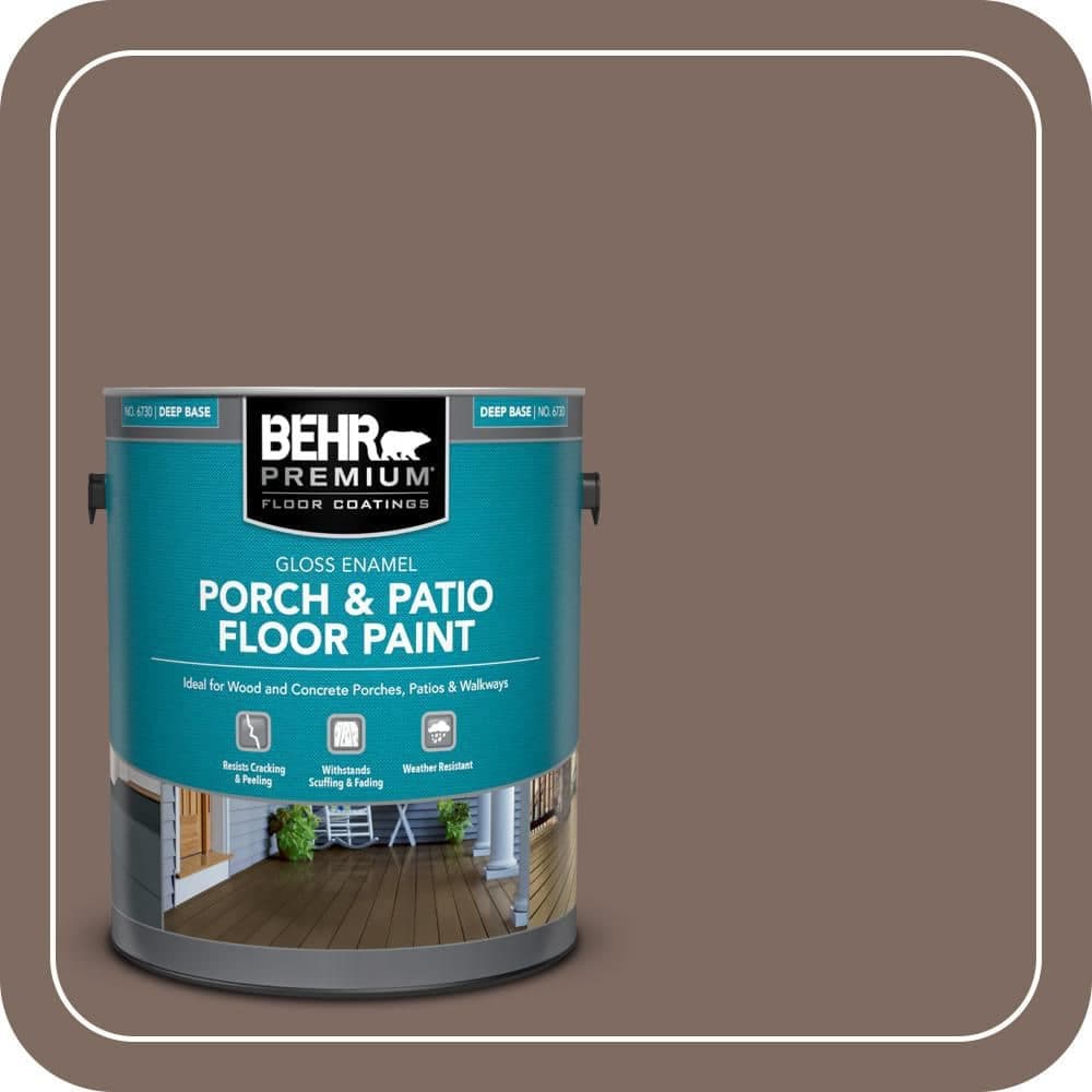 BEHR PREMIUM 1 gal. #N180-6 Derby Gloss Enamel Interior/Exterior Porch and Patio Floor Paint