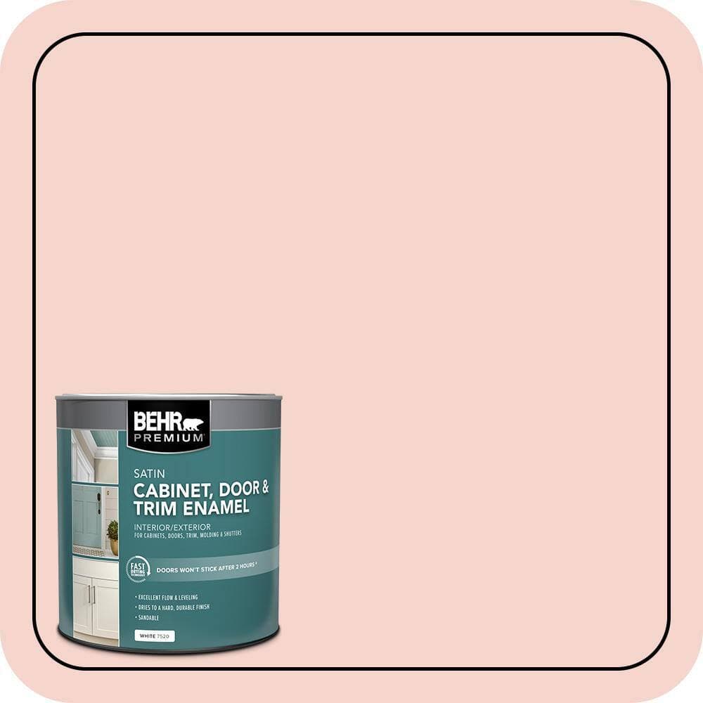 BEHR PREMIUM 1 qt. #M170-1 Pink Elephant Satin Enamel Interior/Exterior Cabinet, Door & Trim Paint (1)