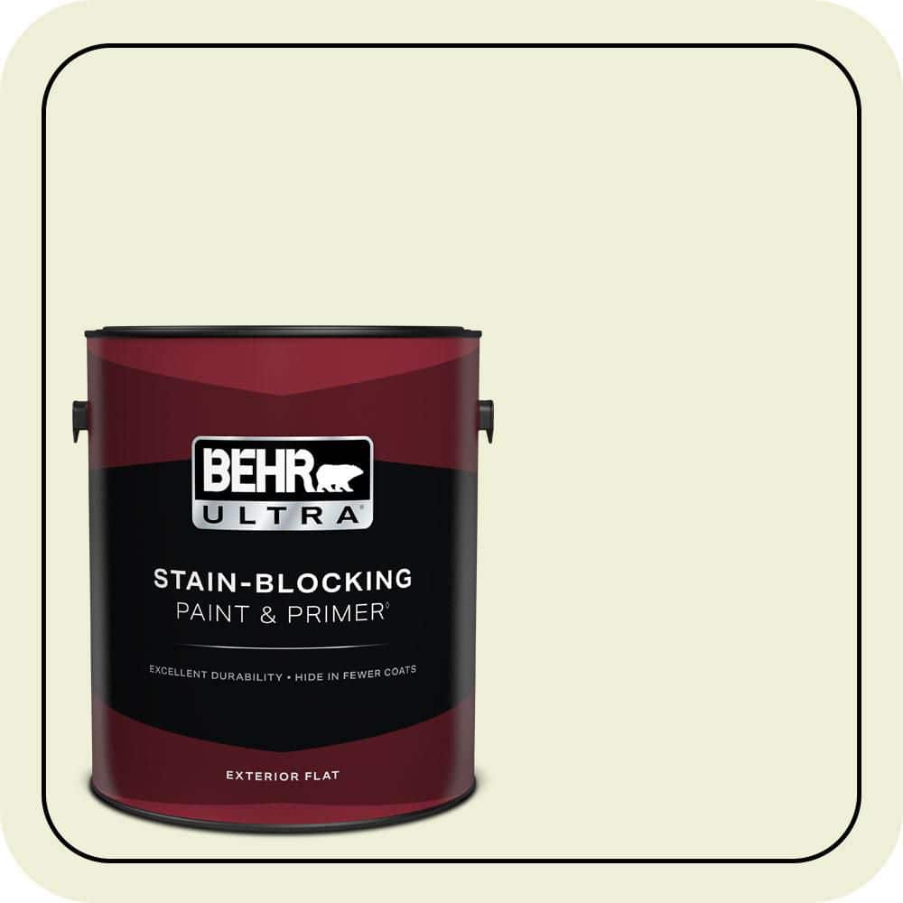 BEHR ULTRA 1 gal. #P360-1 Budding Leaf Flat Exterior Paint & Primer