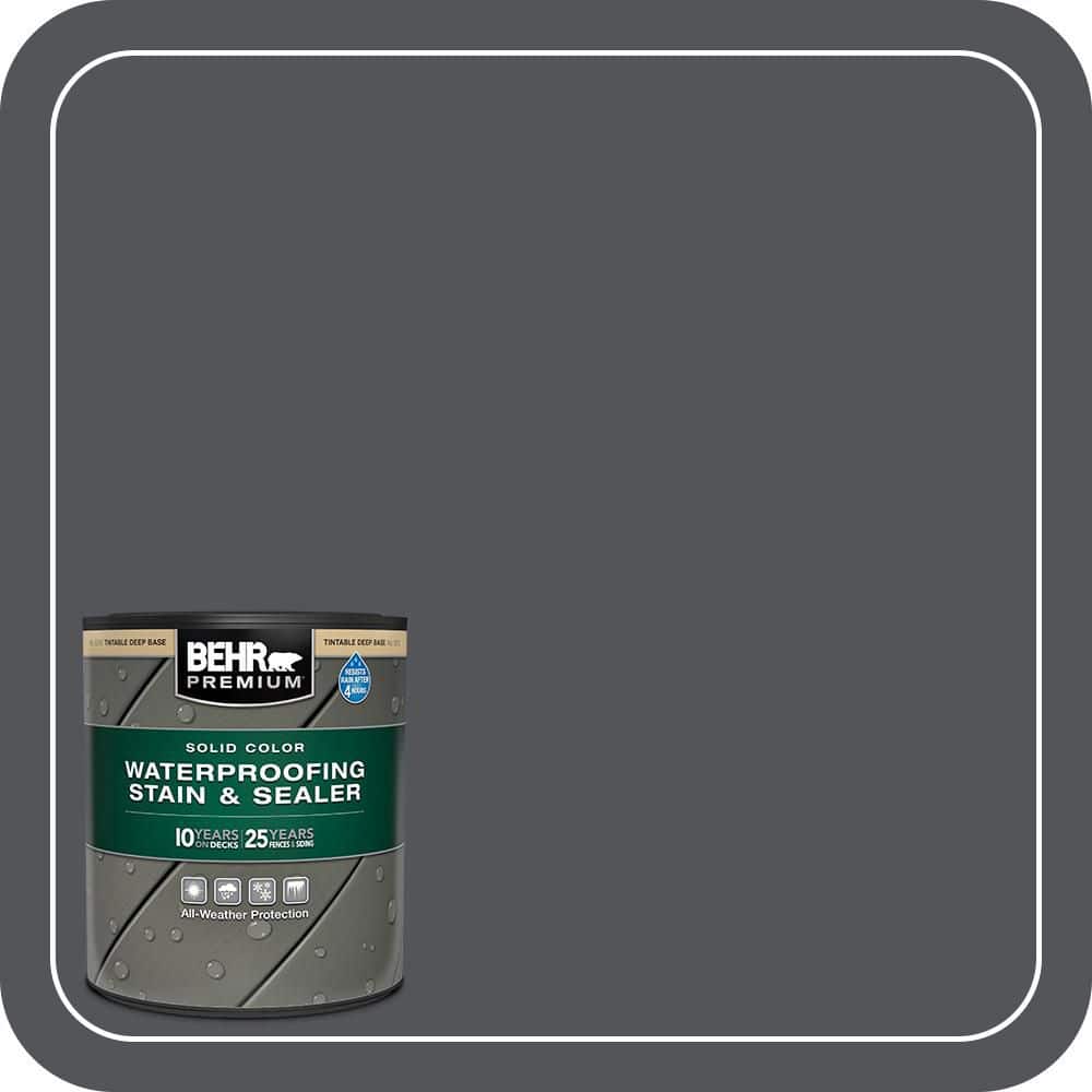 BEHR PREMIUM 1 qt. #N510-6 Orion Gray Solid Color Waterproofing Exterior Wood Stain and Sealer