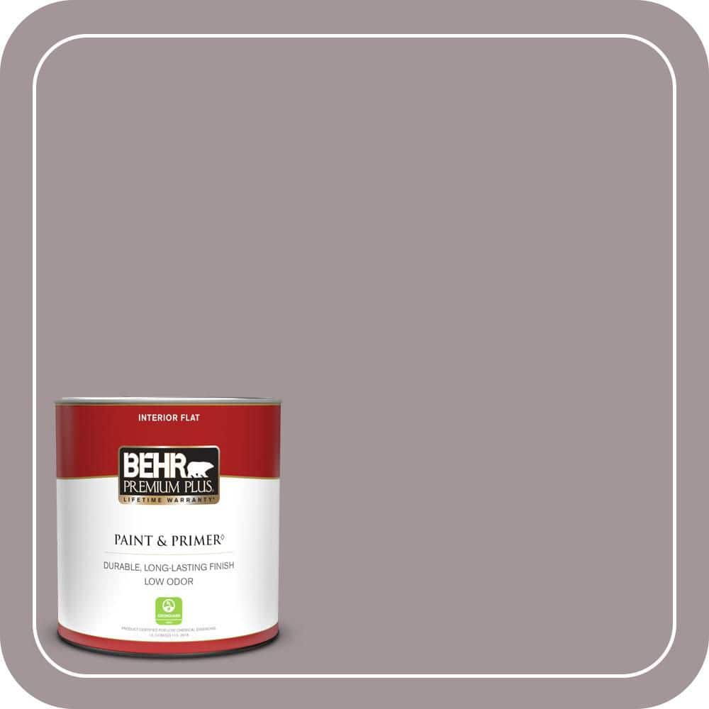 BEHR PREMIUM PLUS 1 qt. #PPU17-13 Heather Plume Flat Low Odor Interior Paint & Primer