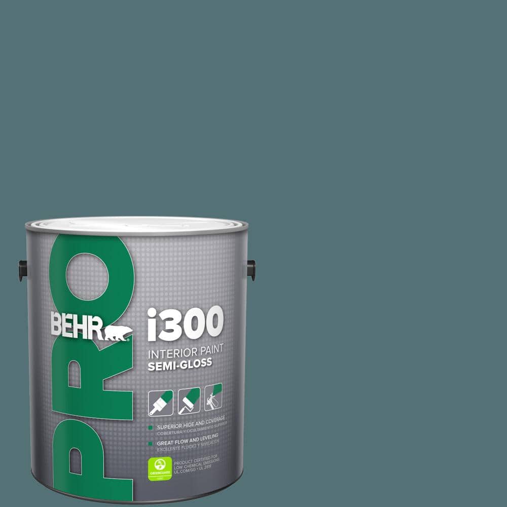 BEHR PRO 1 gal. #HDC-CL-22 Sophisticated Teal Semi-Gloss Interior Paint