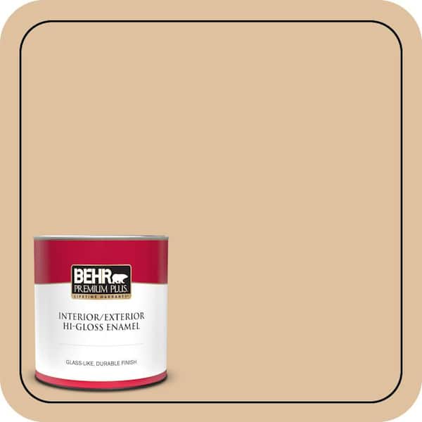 BEHR PREMIUM PLUS 1 qt. #S290-3 Slender Reed Hi-Gloss Enamel Interior/Exterior Paint & Primer (2)