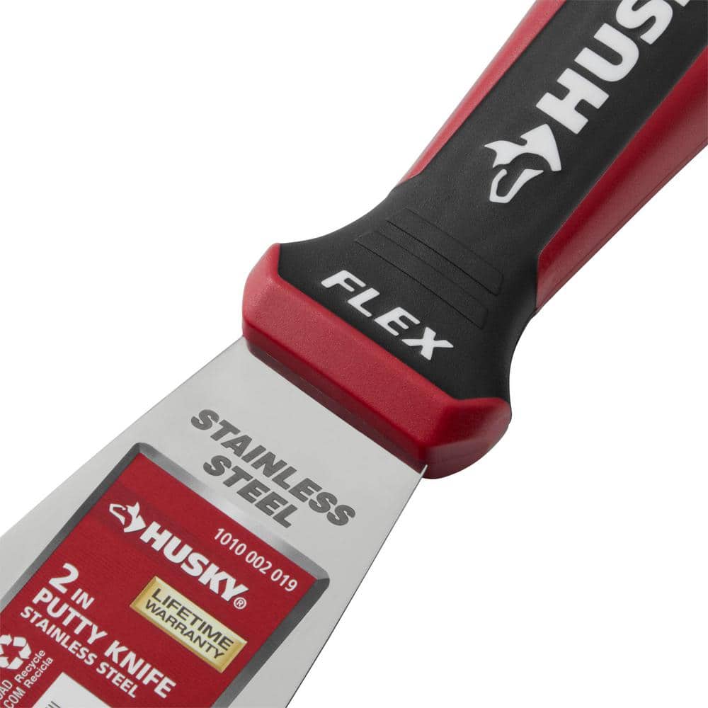 Husky 2 in. Putty Knife with Flexible Stainless Steel Blade (3)