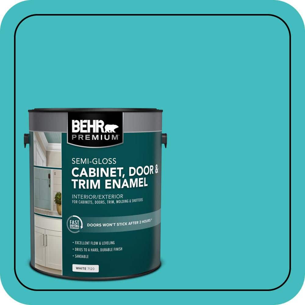 BEHR PREMIUM 1 gal. #P460-4 Lagoon Rock Semi-Gloss Enamel Interior/Exterior Cabinet, Door & Trim Paint