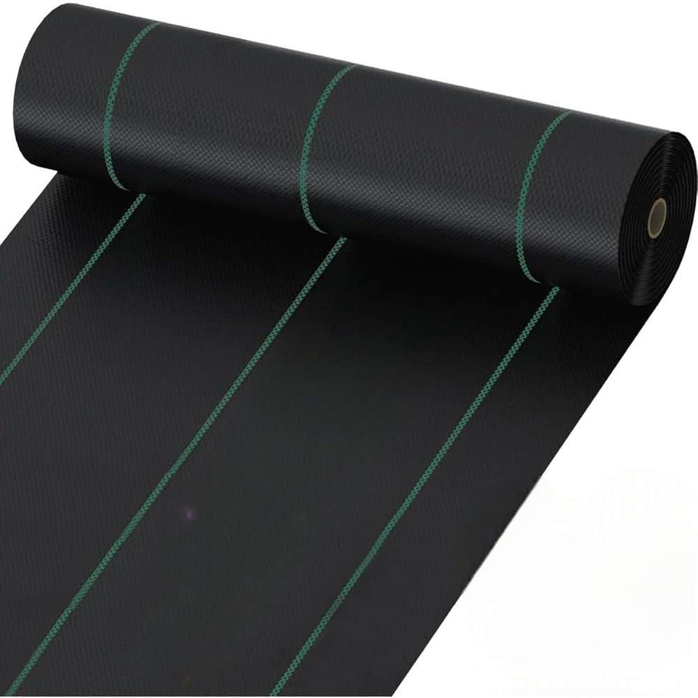 Unbranded 3ft x 180ft Heavy Duty Weed Barrier Landscape Fabric 3. 2oz Woven Geotextile Weed Control Mat with Gardening Gloves