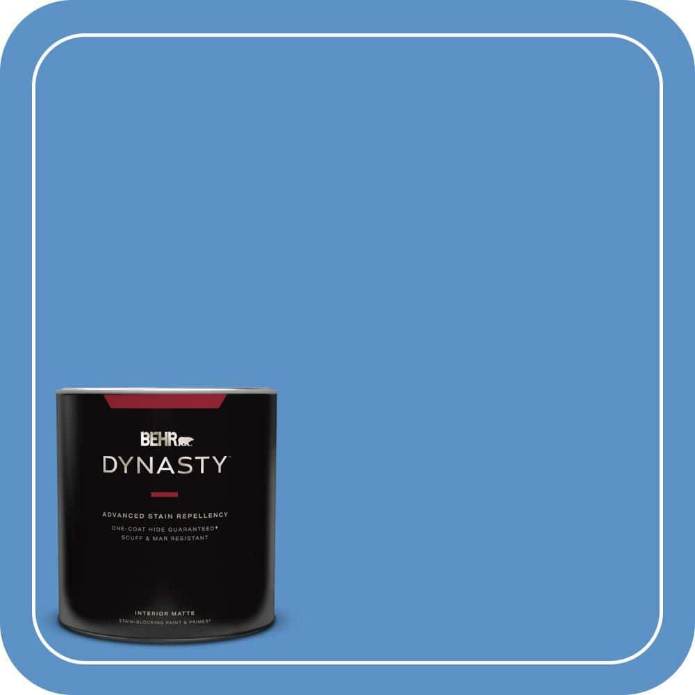 BEHR DYNASTY 1 qt. #MQ4-26 Come Sail Away One-Coat Hide Matte Interior Stain-Blocking Paint and Primer