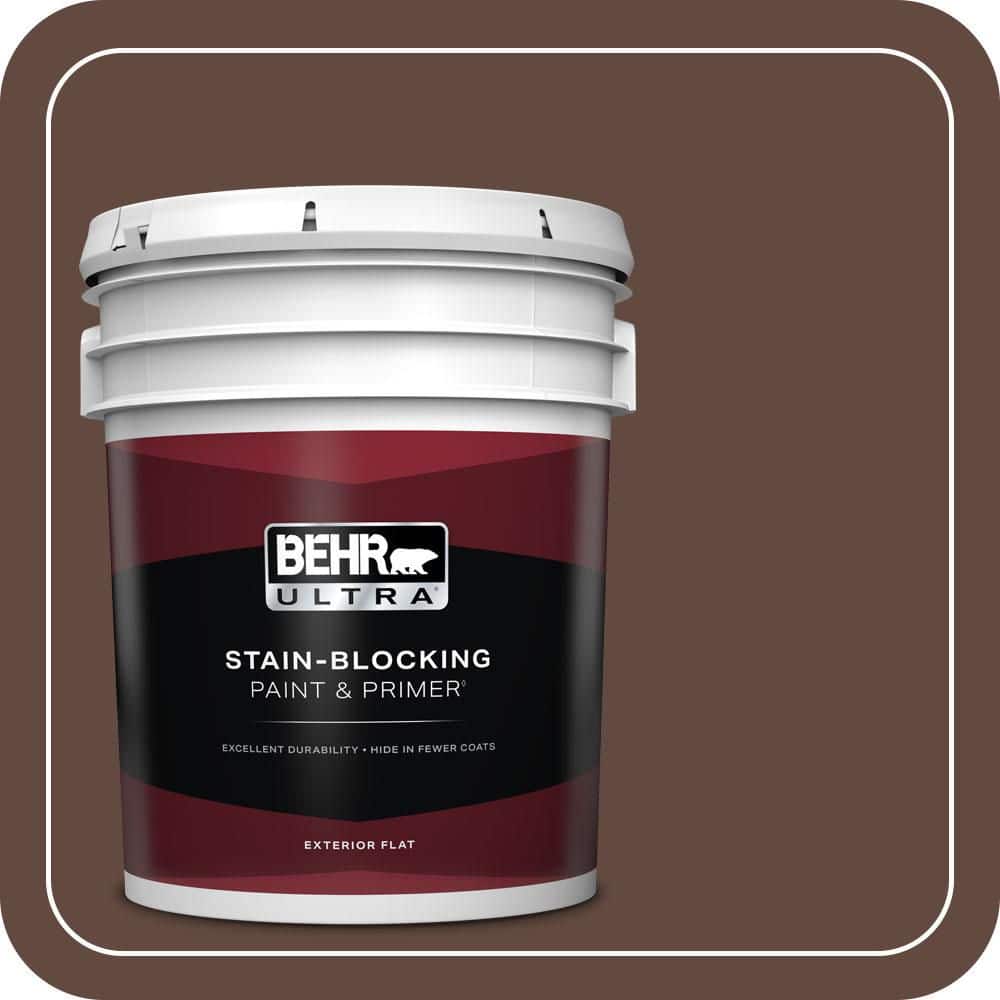 BEHR ULTRA 5 gal. #S-G-770 Wild Horse Flat Exterior Paint & Primer