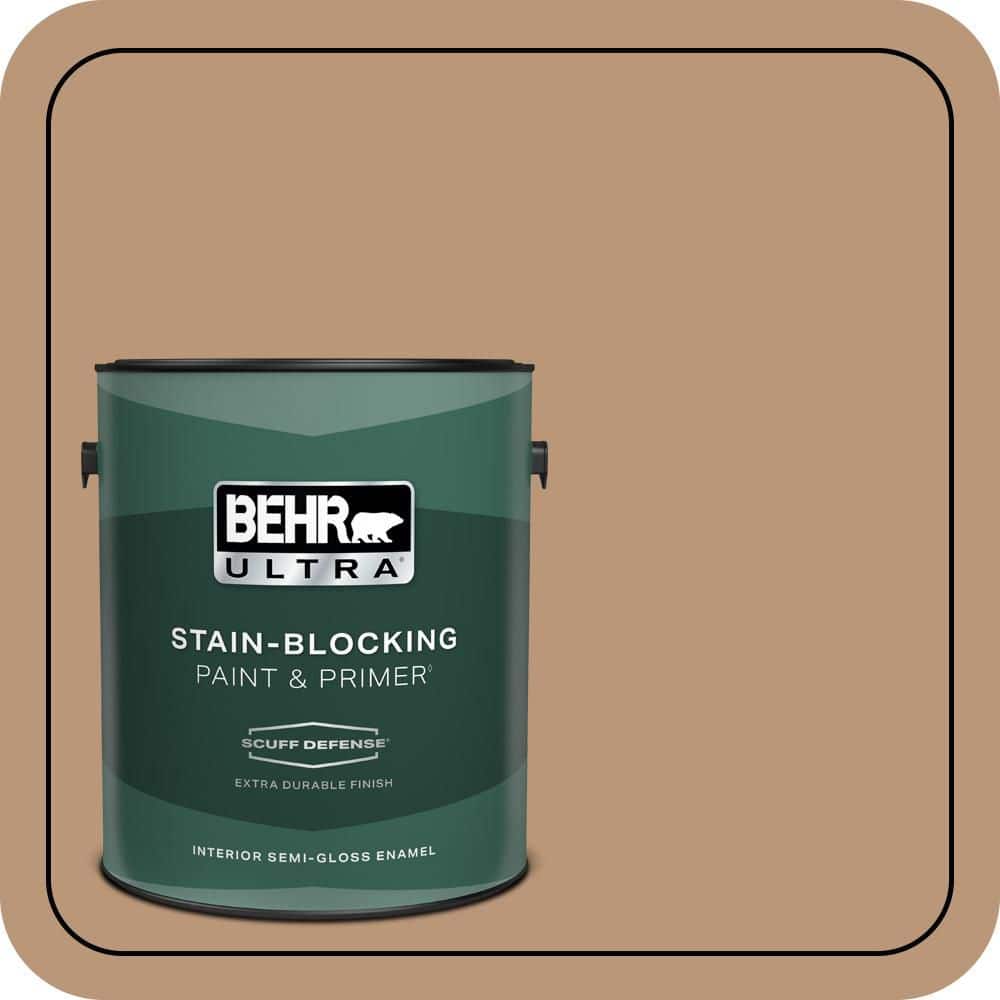 BEHR ULTRA 1 gal. #N250-4 Artisan Crafts Extra Durable Semi-Gloss Enamel Interior Paint & Primer