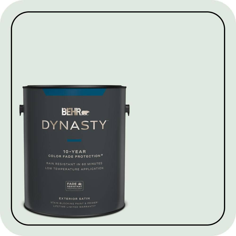 BEHR DYNASTY 1 gal. #460E-1 Meadow Light Satin Enamel Exterior Stain-Blocking Paint & Primer