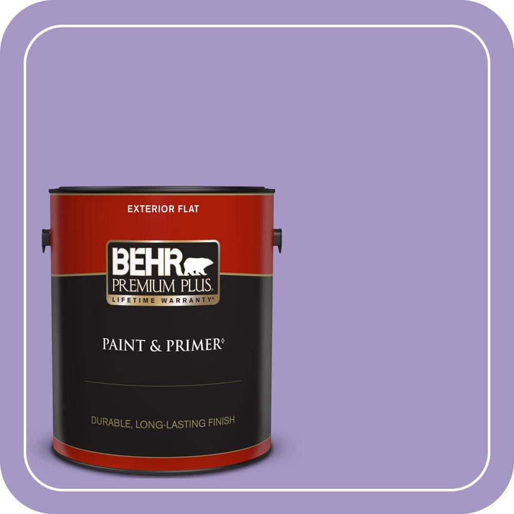 BEHR PREMIUM PLUS 1 gal. #640B-5 Bloomsberry Flat Exterior Paint & Primer