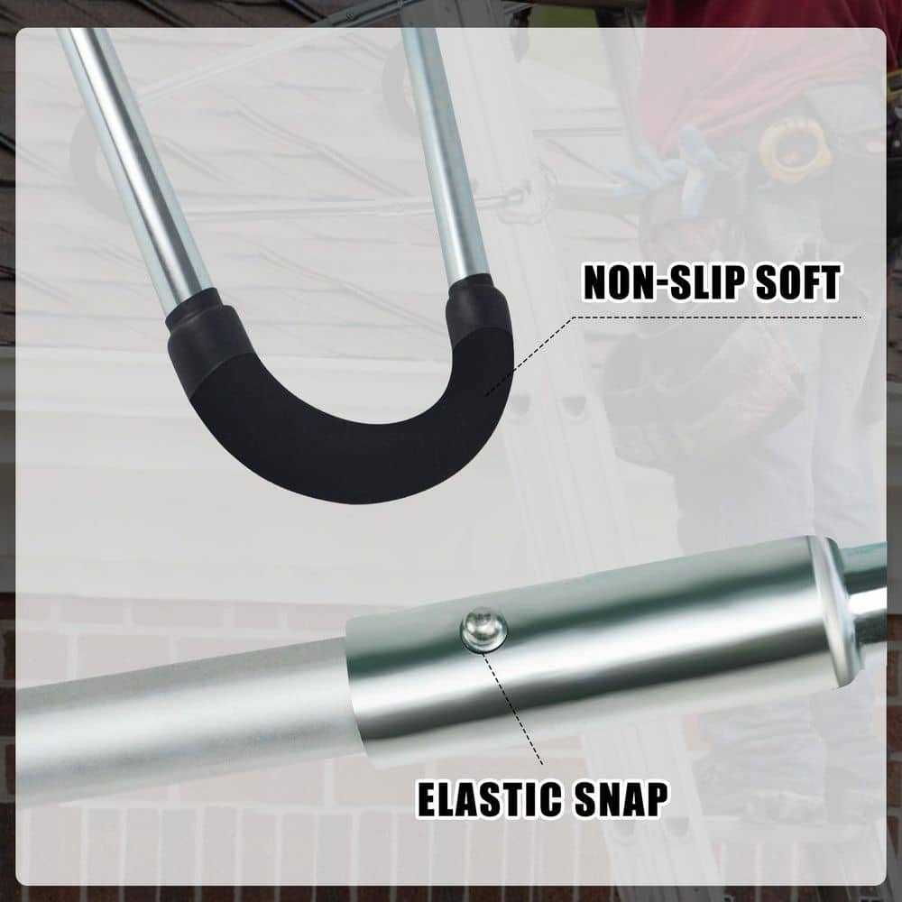 Helhom Ladder Stabilizer Standoff Brackets with Foam Elbow, Constructed from Sturdy Steel, Extension Ladder Stabilizer for Roof (3)
