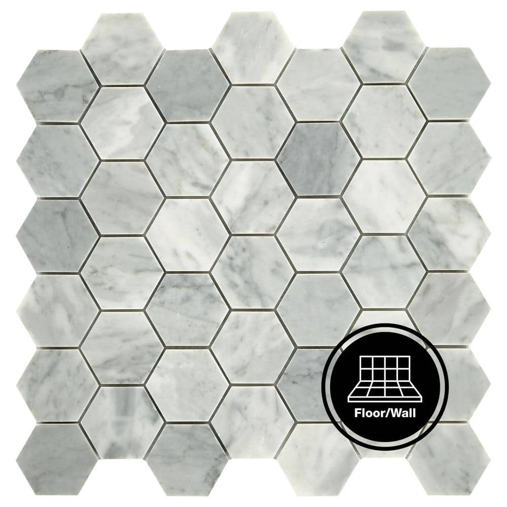 Daltile Restore Mist Honed 12 in. x 12 in. Marble Mosaic Tile (0.97 sq. ft./ piece) (2)