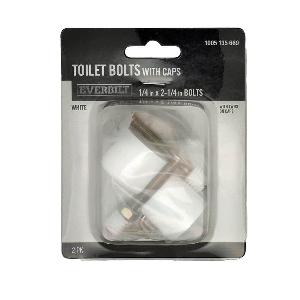 Everbilt 1/4 in. x 2-1/4 in. Toilet Bolts with Caps (2)