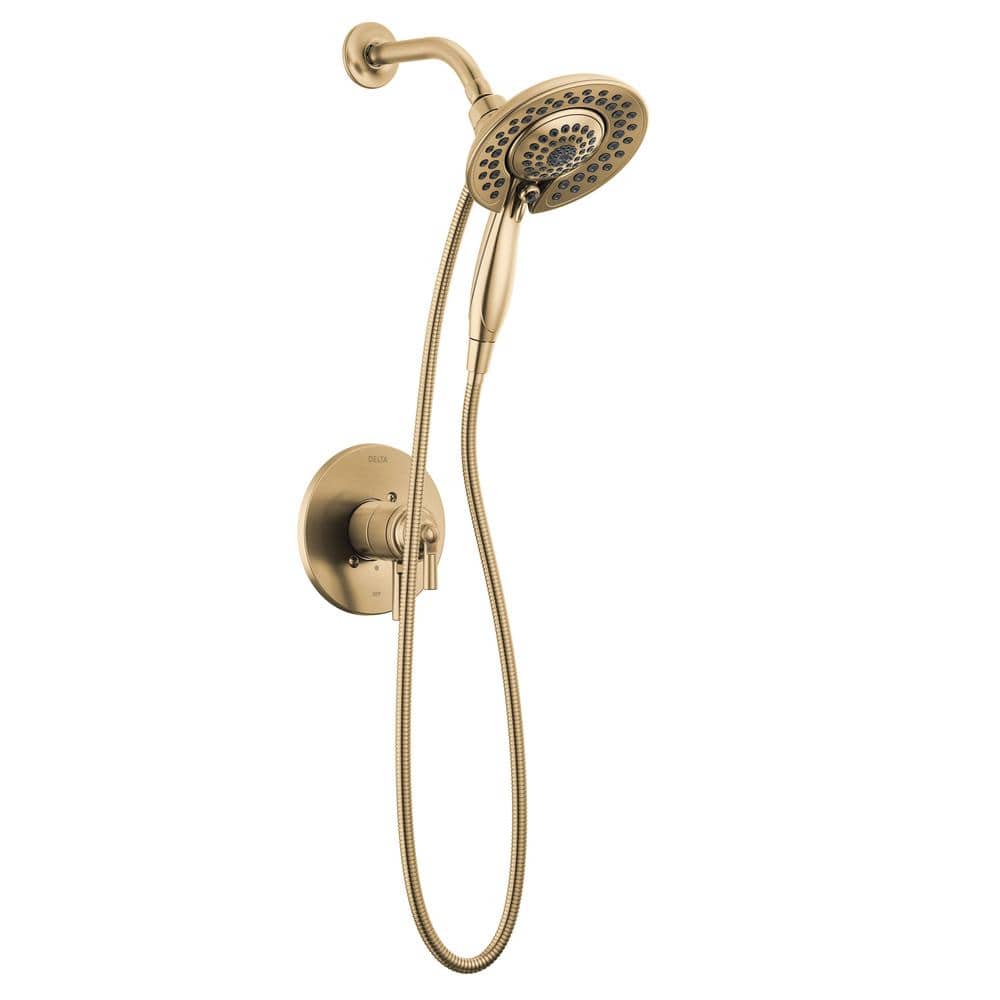 Delta Saylor Gold In2ition 1-Handle Wall Mount Shower Trim Kit in Champagne Bronze with Hand Shower (Valve Not Included) (1)