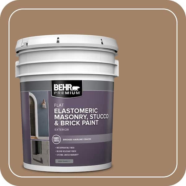BEHR PREMIUM 5 gal. #280F-5 New Chestnut Elastomeric Masonry, Stucco and Brick Exterior Paint (2)