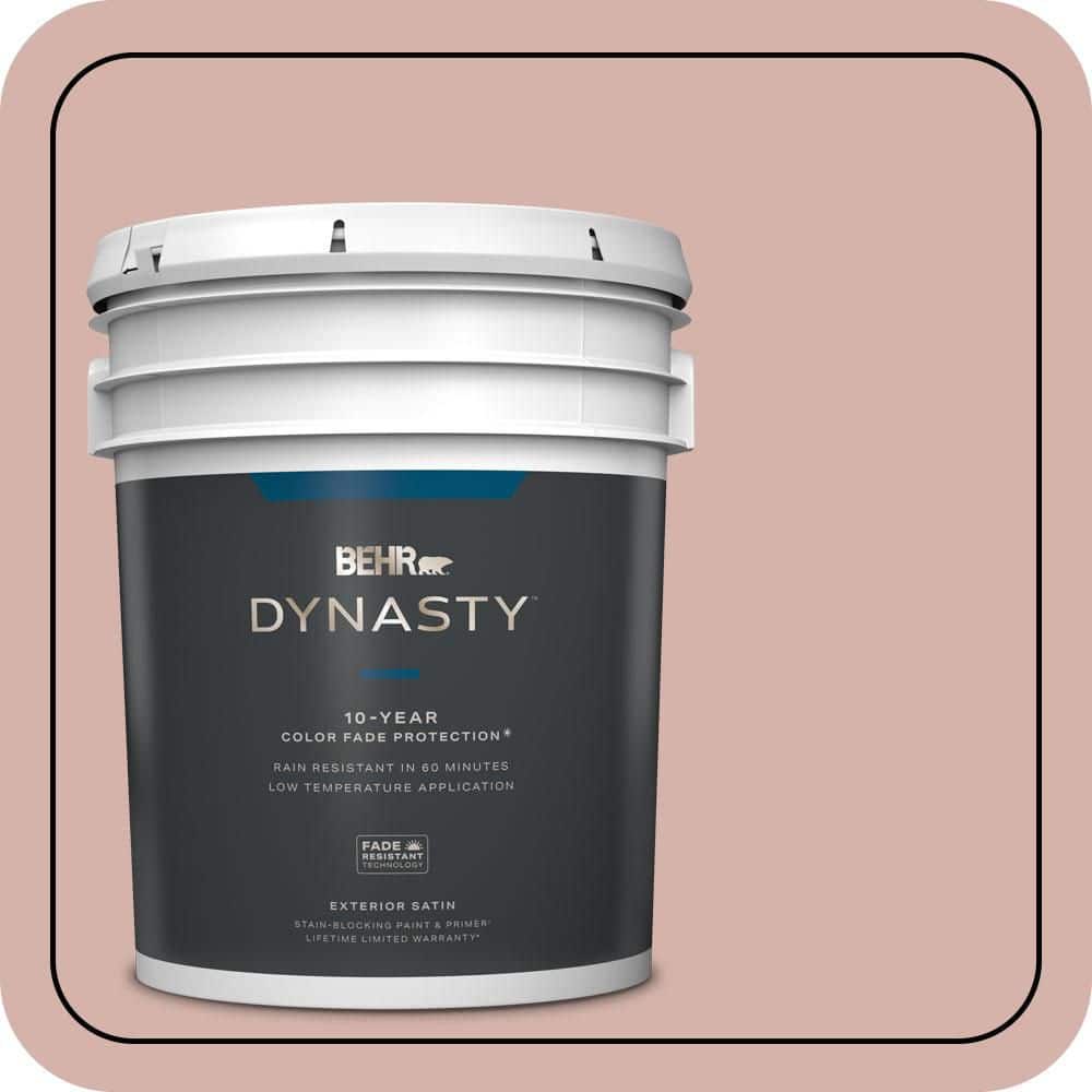 BEHR DYNASTY 5 gal. #S170-3 Castilian Pink Satin Enamel Exterior Stain-Blocking Paint & Primer