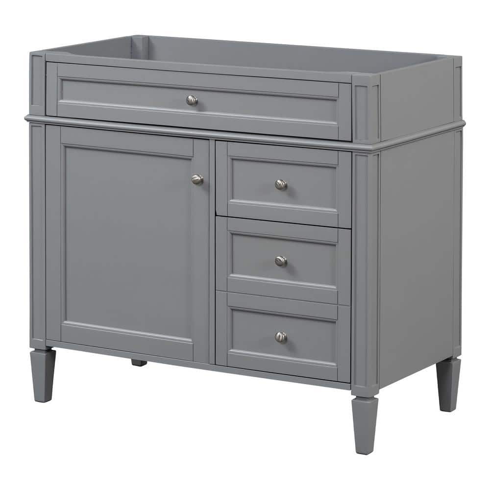 Tileon Bath Vanity Cabinet without Top with Left Side Door, Tip-Out Drawer and Adjustable Shelf (3)