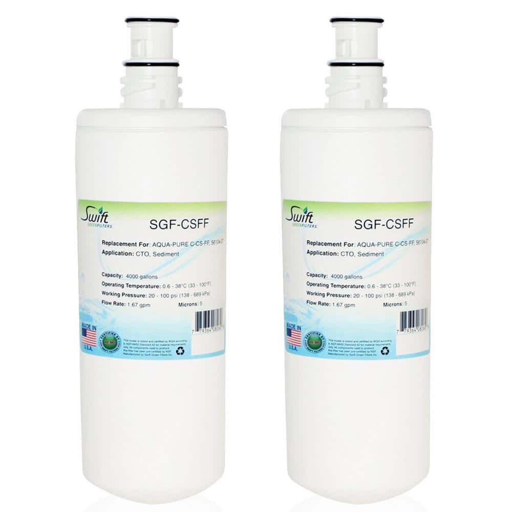 Swift Green Filters SGF-CSFF Compatible Commercial Water Filter for AQUA-PURE C-CS-FF, 56104-27, (2 Pack) (1)